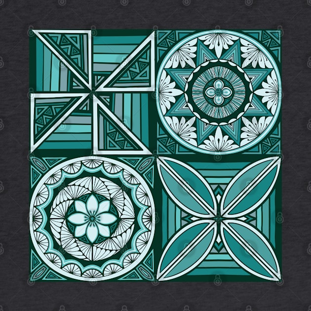 Tapa patchwork - jade by AprilAppleArt